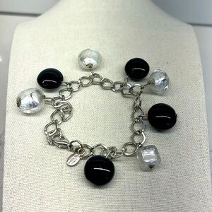 Murano Glass Foil Bead Bracelet made in Italy